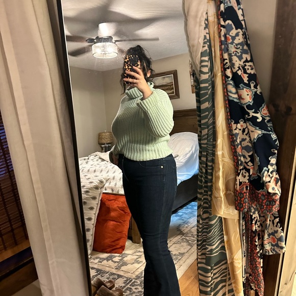 Blue Turtleneck Chunky Sweater - Picture 6 of 7